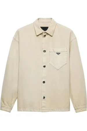 Prada Camisa de mezclilla con placa de logo