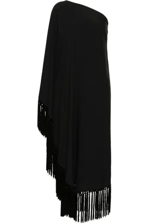 ‎Taller Marmo‎ Vestido midi con hombro descubierto y flecos