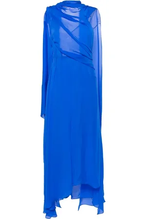 Givenchy Vestido largo de seda con diseño drapeado