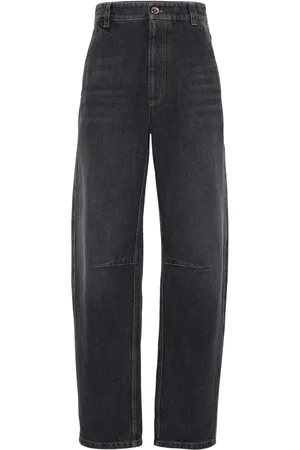 Brunello Cucinelli Jeans rectos con tiro alto