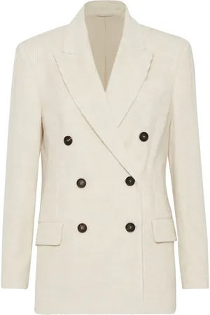 Brunello Cucinelli Blazer de pana con doble botonadura