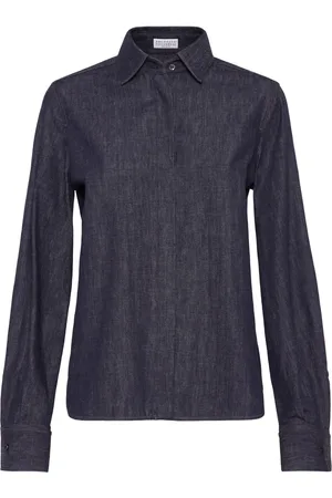 Brunello Cucinelli Camisa de mezclilla Monili