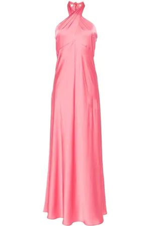 D.EXTERIOR Vestido largo con cuello halter