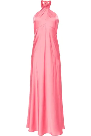 D.EXTERIOR Vestido largo con cuello halter