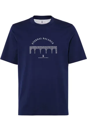 Brunello Cucinelli Playera con eslogan estampado y cuello redondo