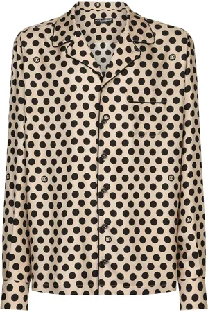 Dolce & Gabbana Camisa de seda con estampado de lunares
