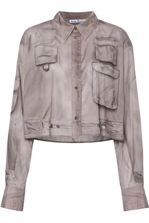 Acne Studios Camisa con estampado trompe l