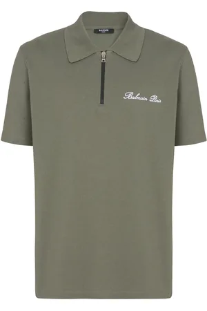 Balmain Playera tipo polo con logo bordado