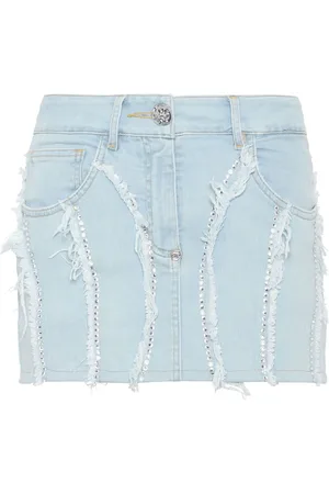 Philipp Plein Falda corta con detalles de cristal