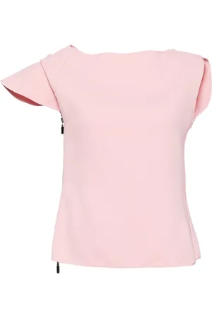 MATICEVSKI Playera asimétrico con cuello barco