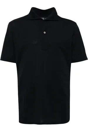MAN ON THE BOON. Playera tipo polo de piqué manga corta