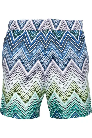 Missoni Shorts de playa con estampado en zigzag