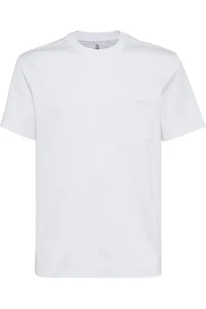 Brunello Cucinelli Playera con bolsillo de parche y cuello redondo