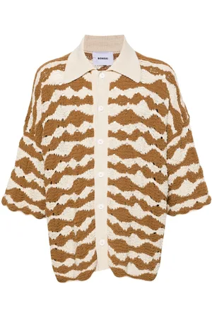 BONSAI Camisa tejida de crochet con botones