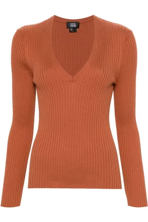 A.P.C. Suéter de tejido canalé Camille
