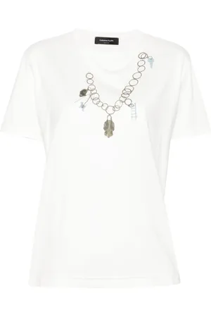 Fabiana Filippi Playera con collares estampados