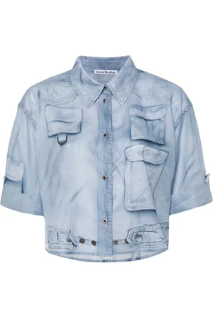 Acne Studios Camisa con estampado trompe l