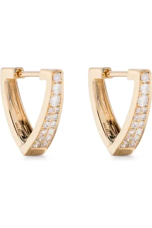 Anita Arracadas Triangle en oro amarillo de 18kt con diamantes