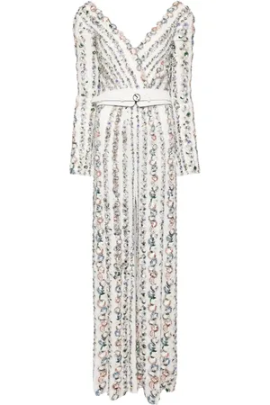 Saiid Kobeisy Jumpsuit bordado con lentejuelas