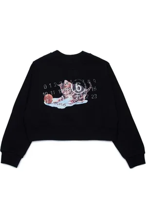Maison Margiela Sudadera con gato estampado