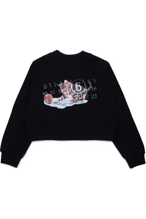 Maison Margiela Sudadera con gato estampado