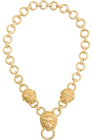 Susan Caplan 1980s Vintage Kenneth Jay Lane Doorknocker Necklace