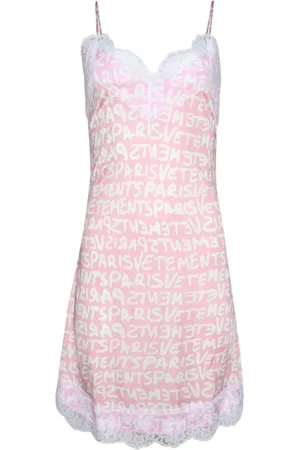 Vetements Vestido corto con logo estampado