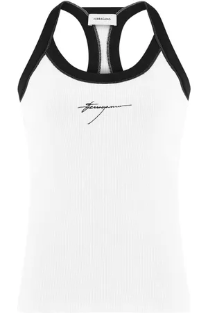 Salvatore Ferragamo Camiseta con logo bordado