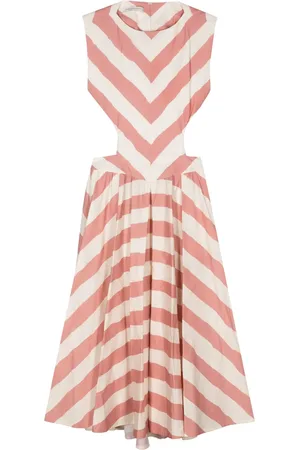 Serafini Vestido midi con rayas estampadas