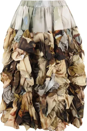 Comme des Garçons Falda midi con estampado