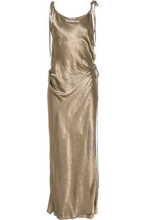 Acne Studios Vestido en satén con efecto arrugado