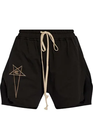 Rick Owens Shorts deportivos con logo bordado