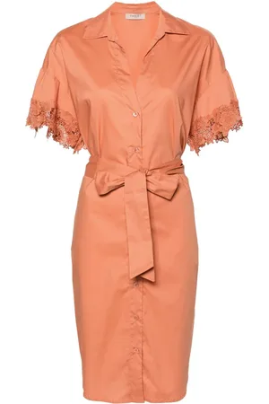 Twin-Set Vestido camisero con cinturón