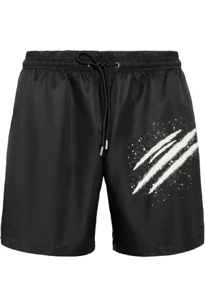 Philipp Plein Shorts de playa con logo estampado espray