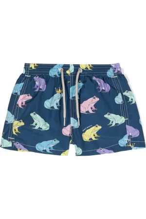 MC2 SAINT BARTH Shorts de playa con ranas estampadas