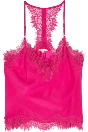Gold Hawk Top de seda Lucy Crop Cami