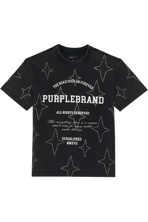 Purple Brand Playera con detalles de cristal