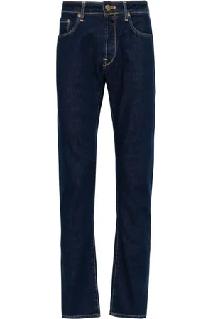 Incotex Jeans slim con costuras en contraste