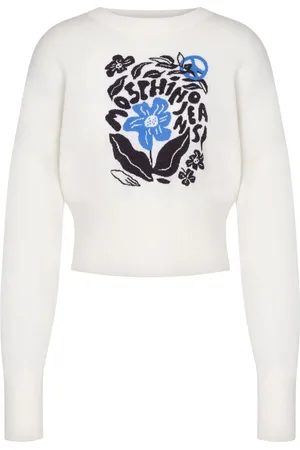 Moschino Suéter con motivo floral en intarsia