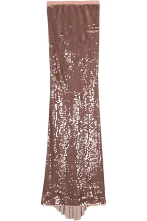 Rick Owens Falda larga estilo sirena con lentejuelas