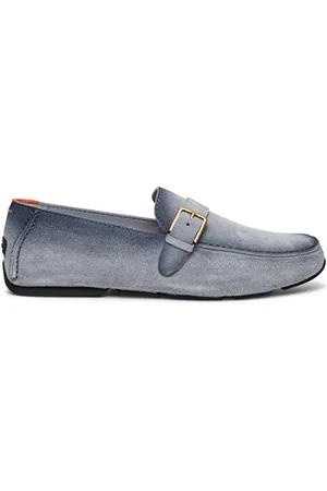 santoni Mocasines de gamuza con detalle de hebilla