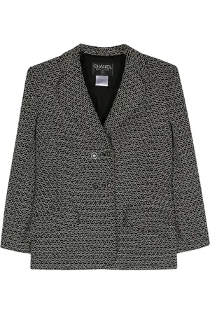 CHANEL Blazer de tweed con doble botonadura 1998