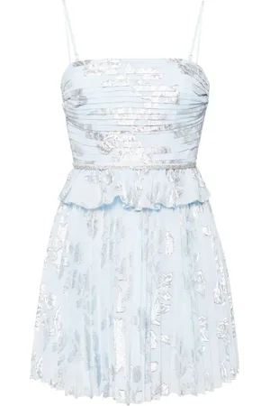 Self-Portrait Vestido corto con bordado floral