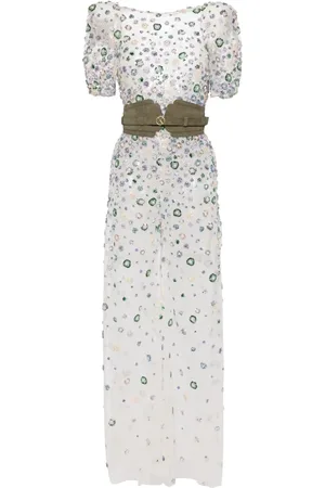 Saiid Kobeisy Jumpsuit de tul con mostacillas