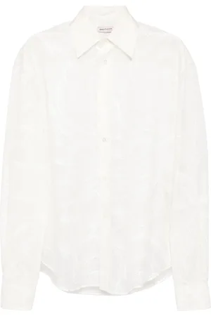 Alexander McQueen Camisa semitraslúcida con motivo abstracto