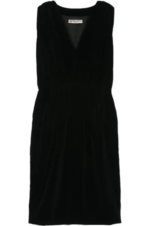 Saint Laurent Vestido midi de terciopelo 1970