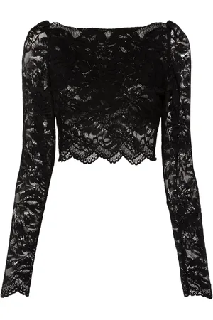 Paco rabanne Top corto con encaje floral