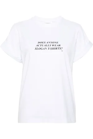 Victoria Beckham Playera con eslogan estampado