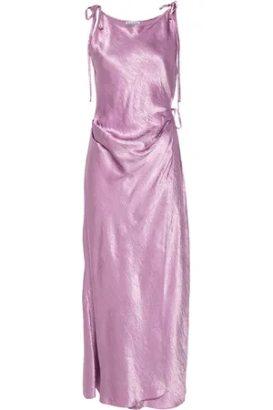 Acne Studios Vestido en satén con efecto arrugado