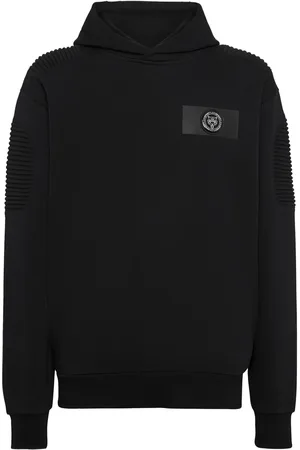 Philipp Plein Hoodie con paneles de canalé